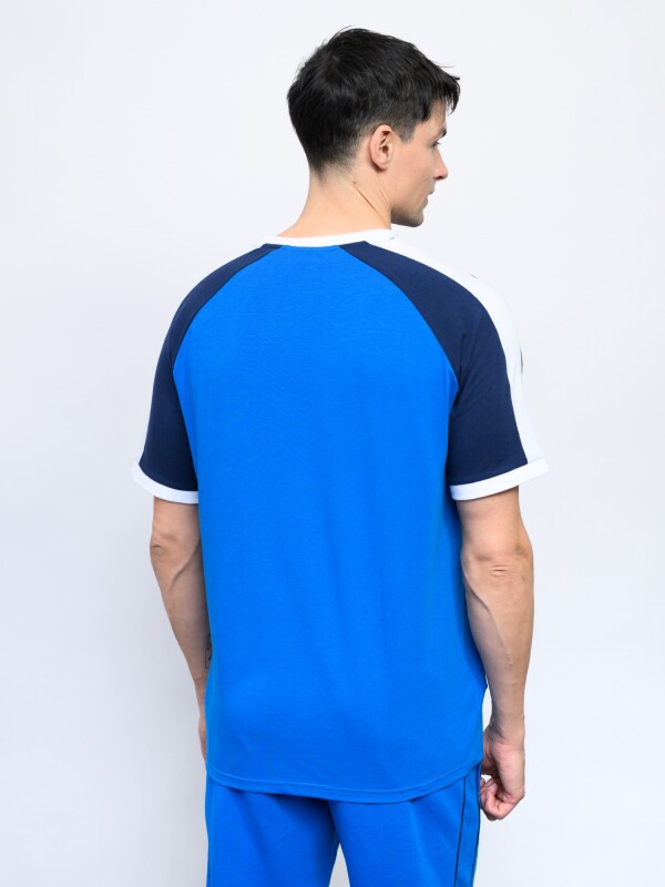 REMERA FITZ Nacional Hombre Azul Royal, Azul Marino, Blanco