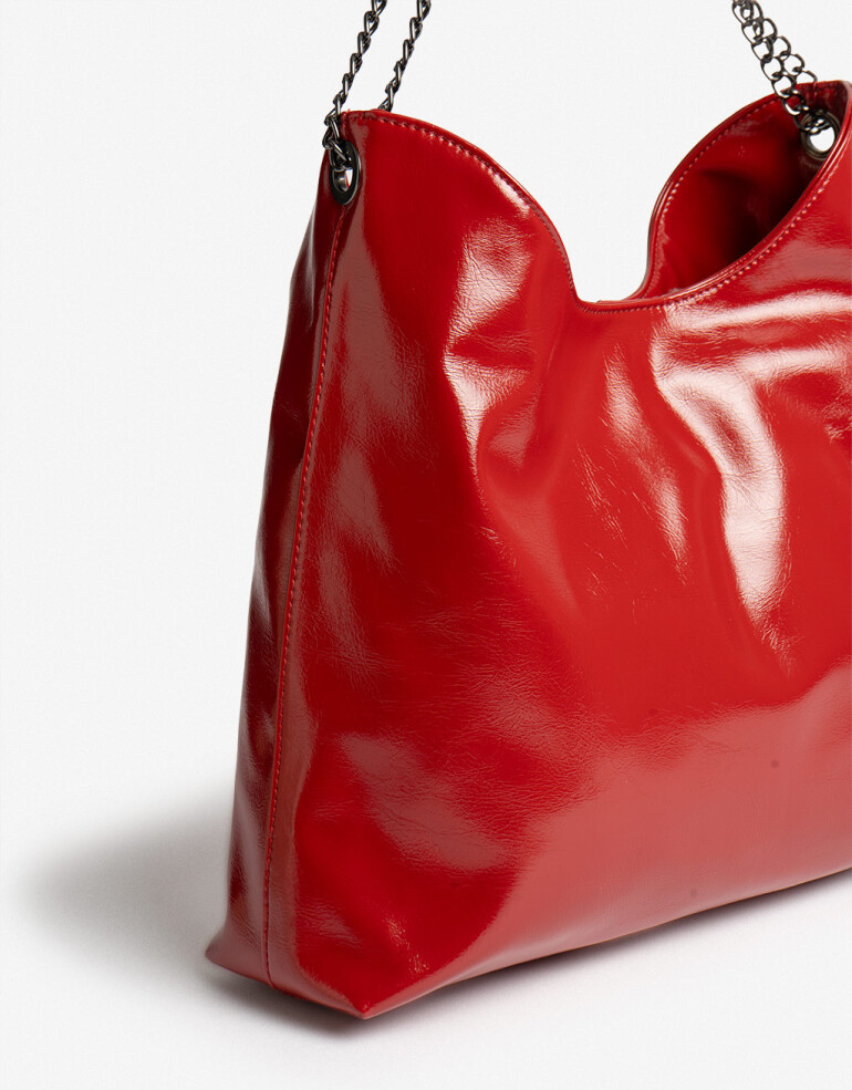 Shopper Navidad Shopper Efecto Satinado Rojo - Rojo Medio