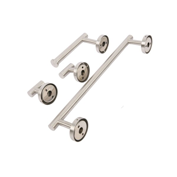 Set Accesorios De Baño Juego De 4 Piezas De Acero Inoxidable Percha Organizador Imback Color Plateado Set Accesorios De Baño Juego De 4 Piezas De Acero Inoxidable Percha Organizador Imback Color Plateado