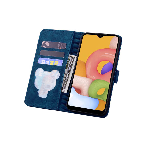 Flip cover Samsung Galaxy A34 diseño flores azules Flip Cover Samsung Galaxy A34 Diseño Flores Azules