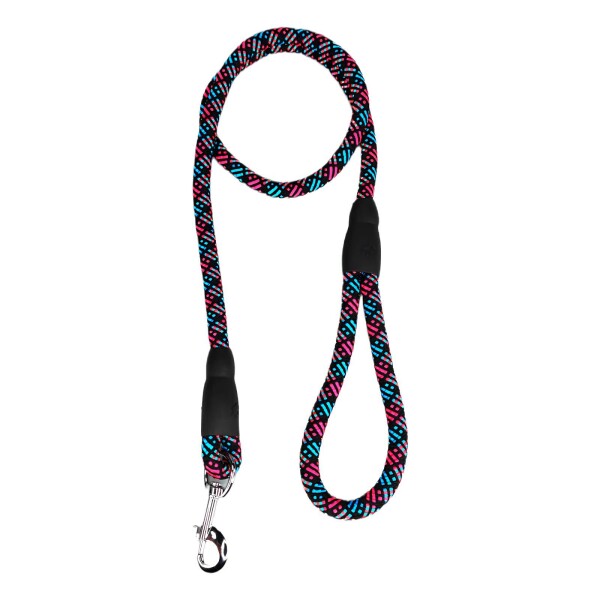 Correa Perros Reforzada Gruesa 120Cm Para Arnes Collar Variante Color Azul y Rosado
