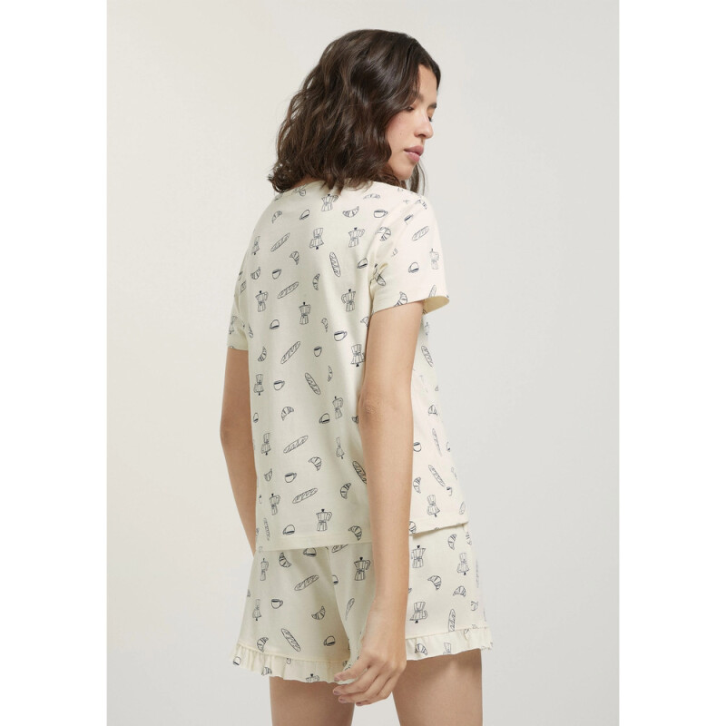 PIJAMA MM FEM OFF WHITE