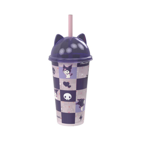 Vaso Plástico Milk Shake con Forma y Pajita Kuromi 500 ml U
