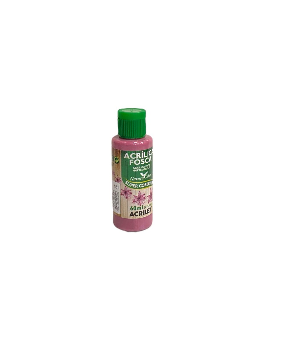 Pintura Acrílica Acrilex Mate 60 ml (Tonos Rosados y Violetas) - 581 Rosa Ciclamen 