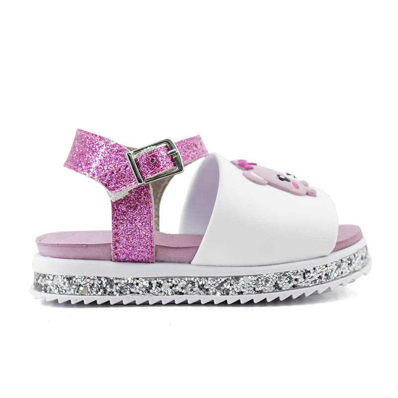 Sandalia Molekinha Casual de Niños - 2724.116-28656 Blanco-rosado
