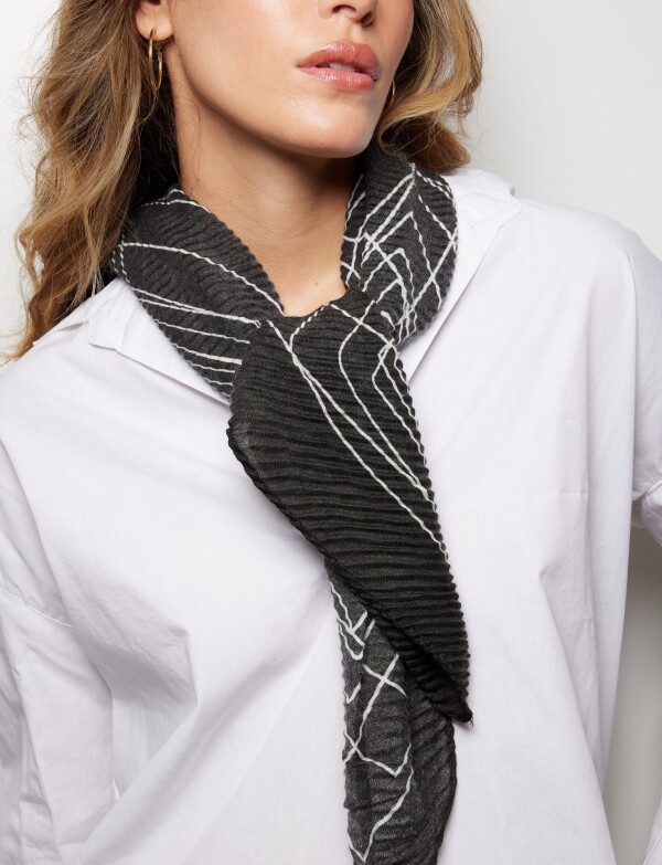 Pashmina Plisada NEGRO