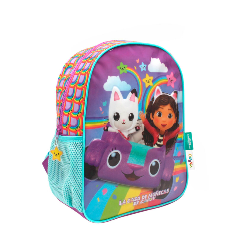 Mochila Disney Gabby Dollhouse Arcoiris 12 Pulgadas Violeta
