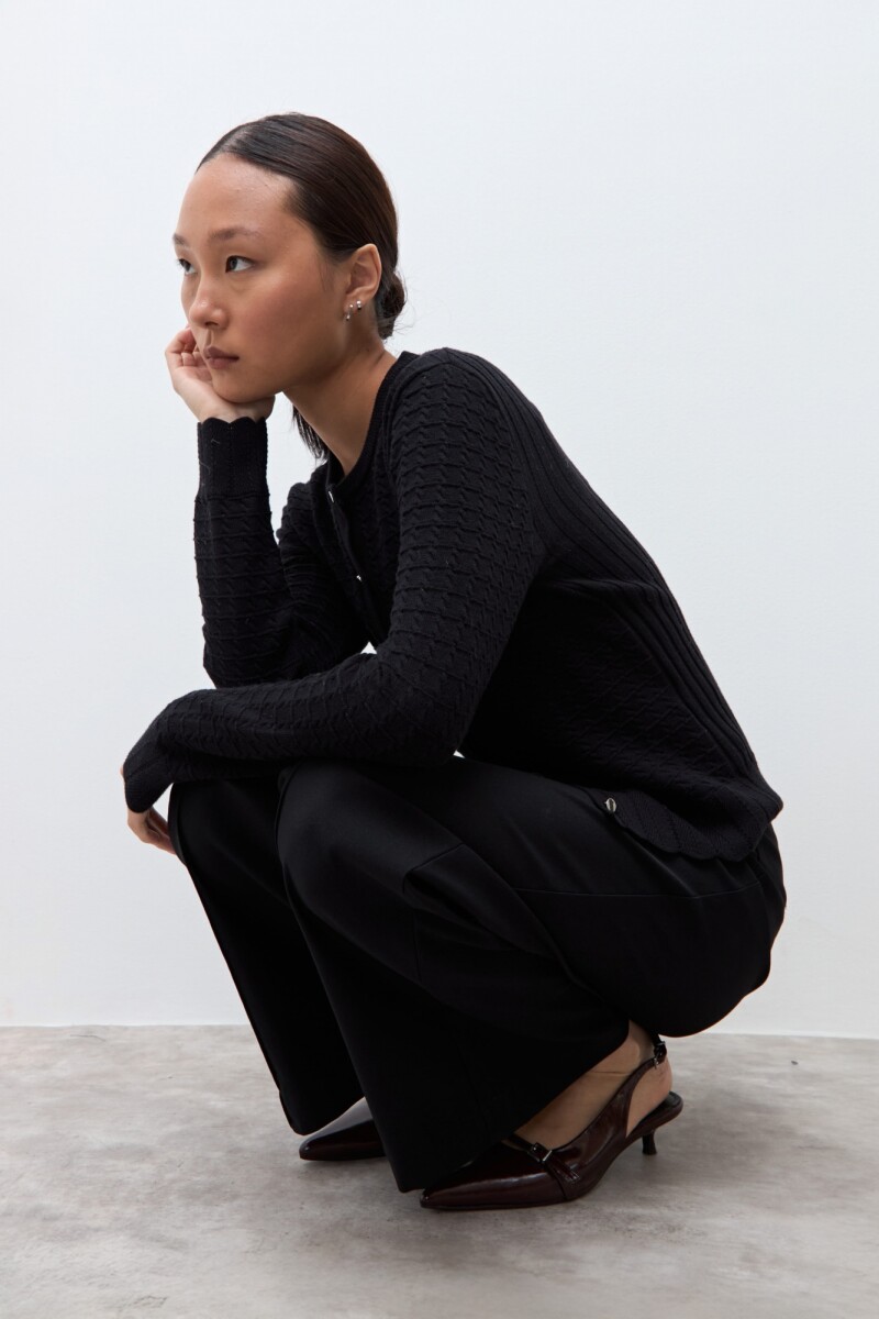 Cardigan estructuras - negro 