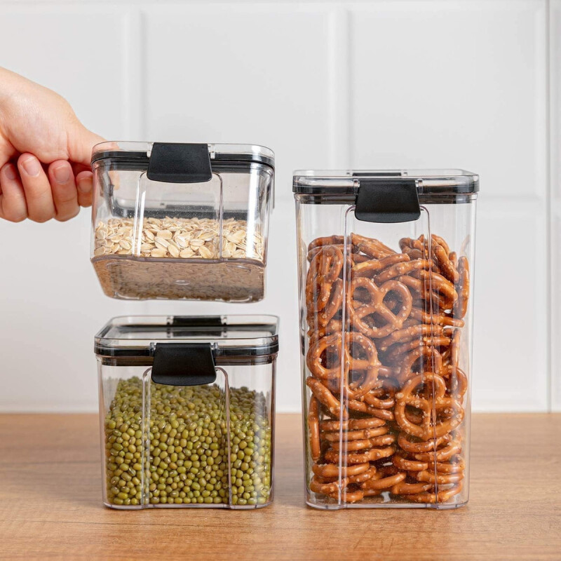 Set 4 Tarros Recipientes Hermeticos Para Cocina Blanco