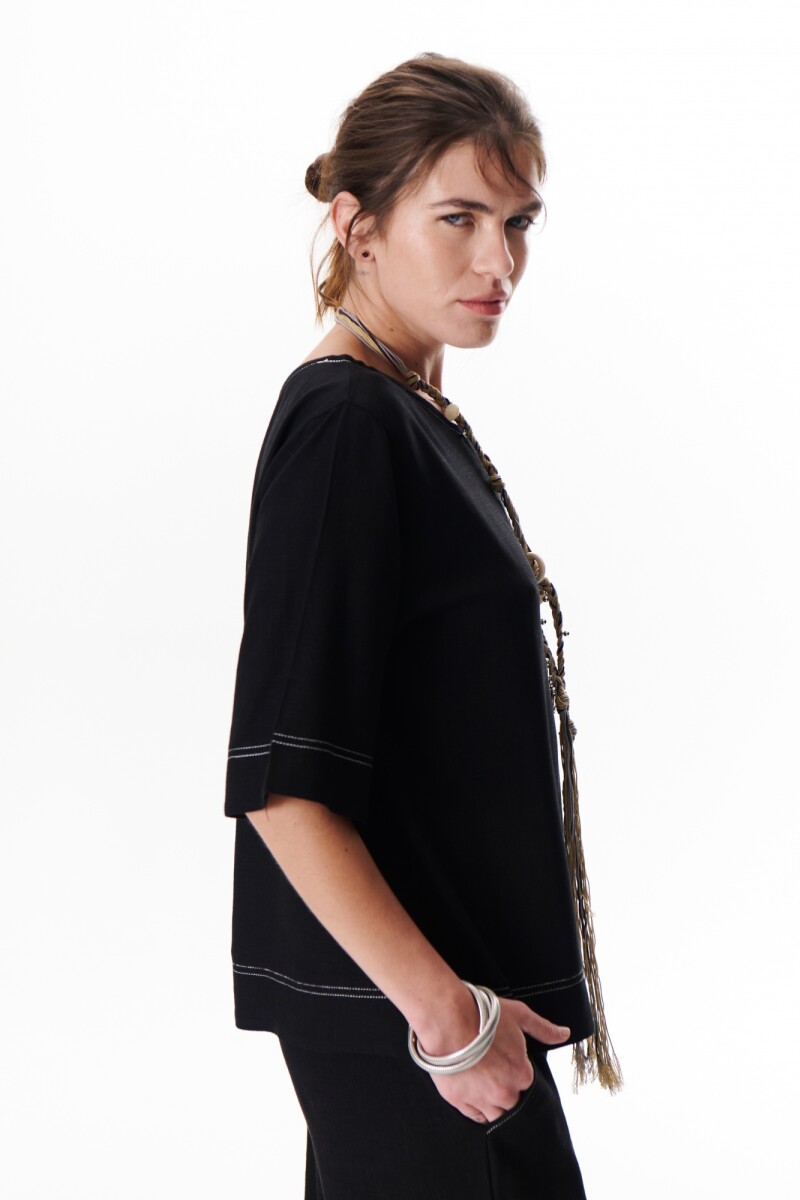 BLUSA LINO EVA NEGRO