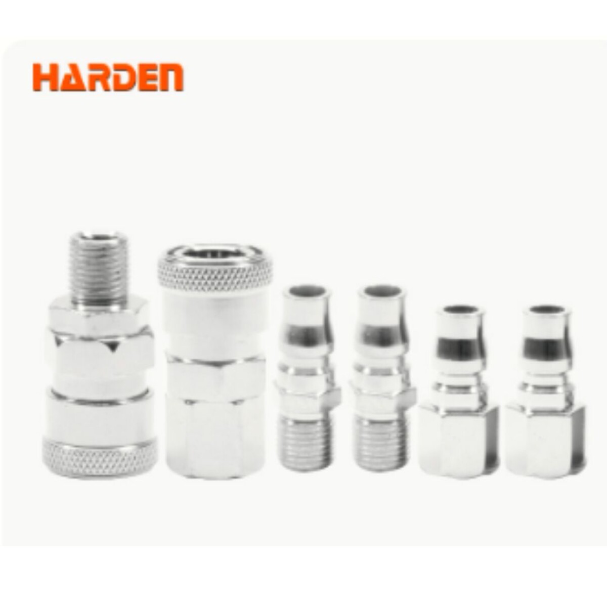 JUEGODE6CONECTORESDEACEROROSCAG1/4(TIPOJAPONÉS)HARDEN++ - N/a 