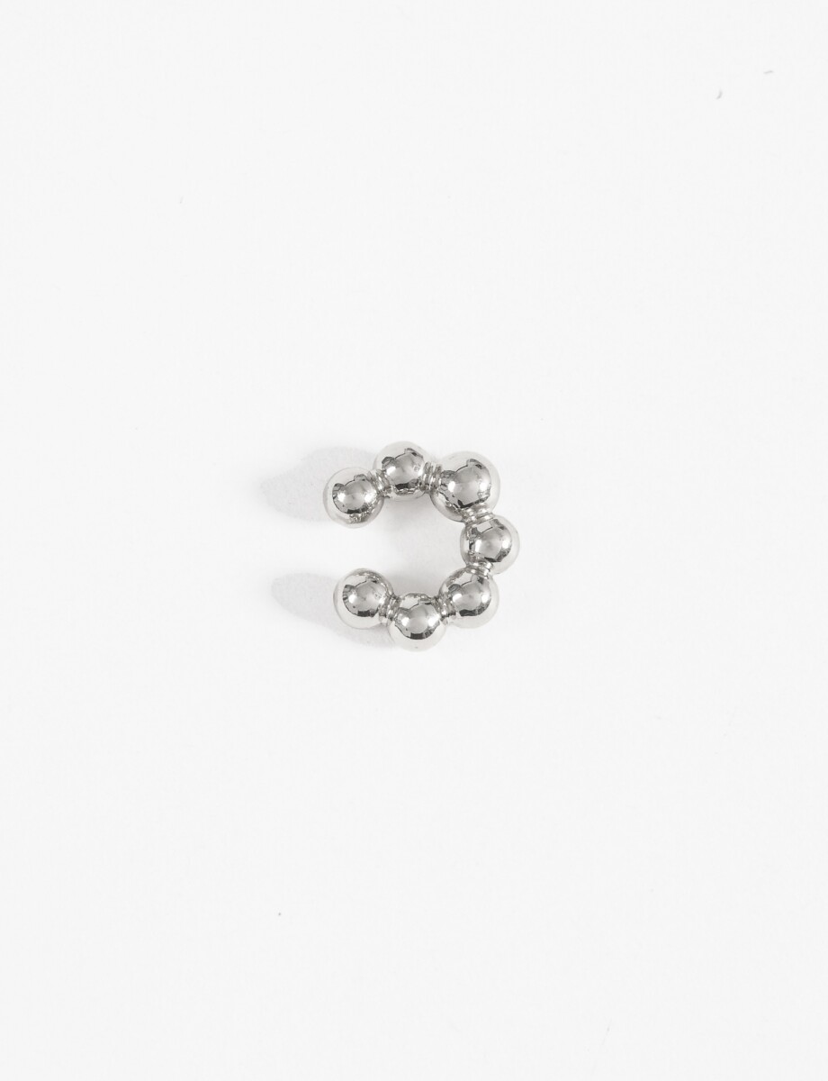 Earcuff borlas - plateado 