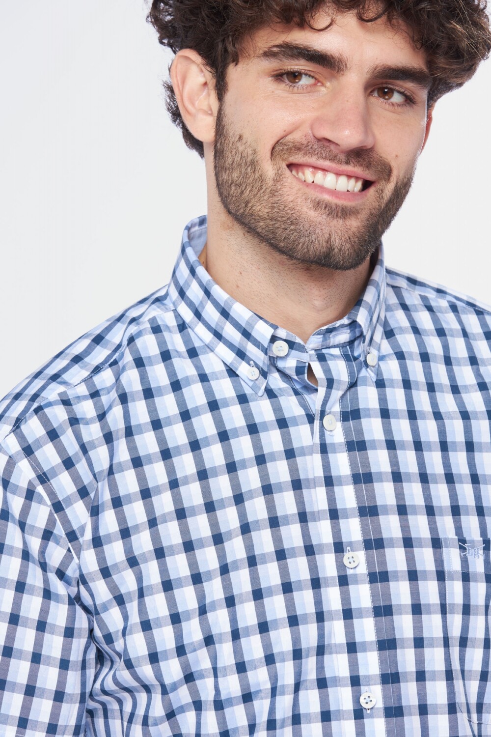 CAMISA A CUADROS Azul