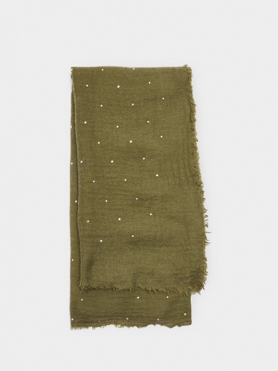 Pañuelo De Ceremonia Con Strass caqui