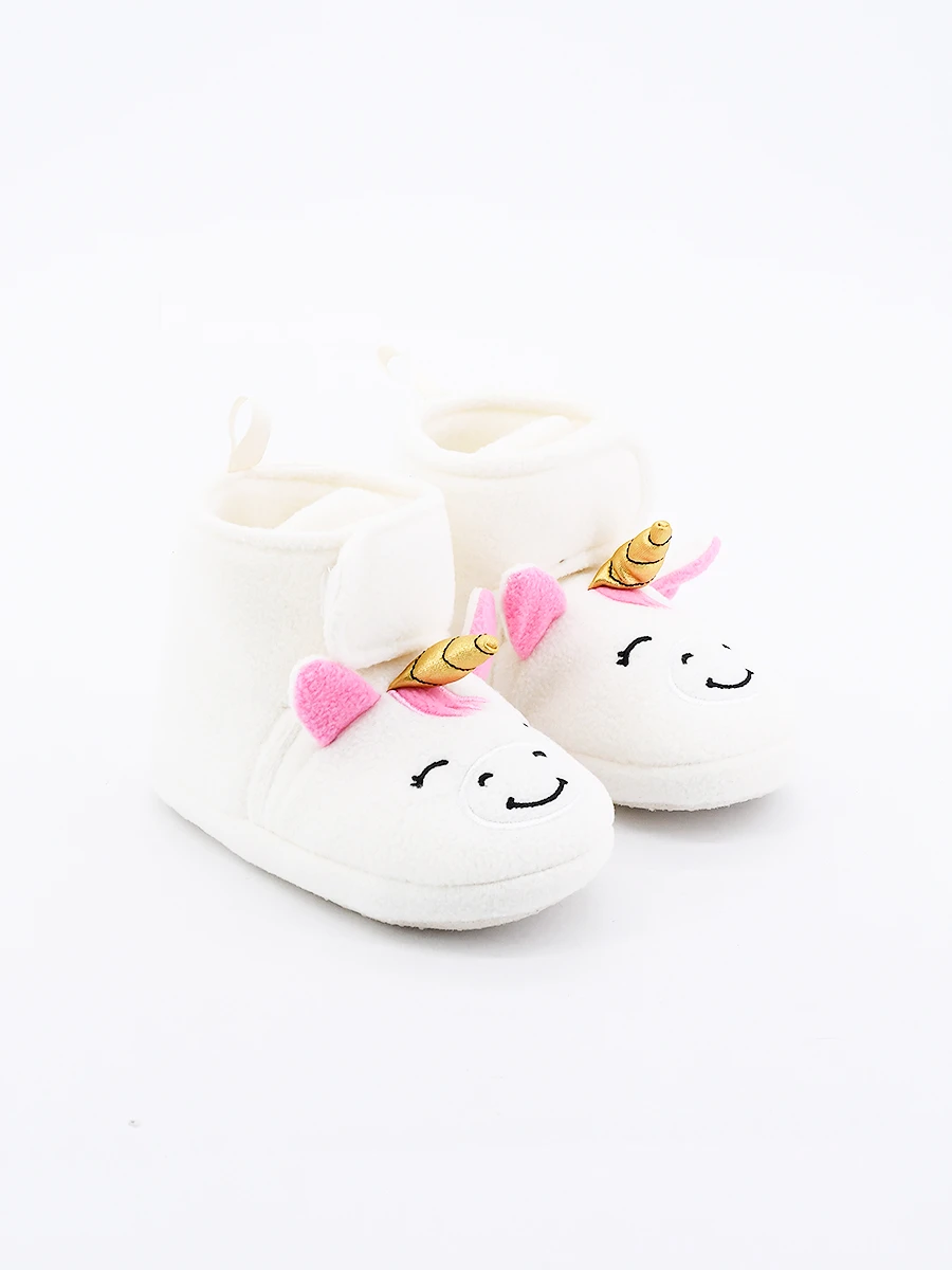 PANTUFLA INFANTIL UNICORNIO - CRUDO 
