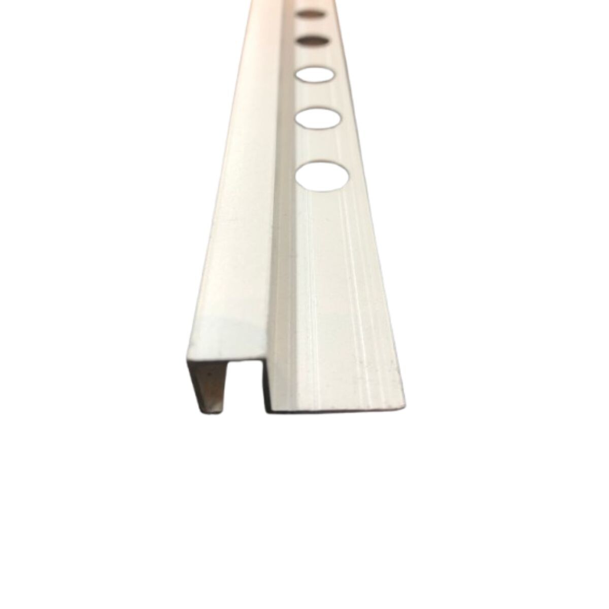 Guardacanto Quadra Aluminio Blanco Para Porcelanato 12mm x 2.5mts 