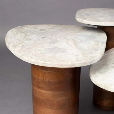 MESA AUXILIAR SUKI BLANCO - SET x 3