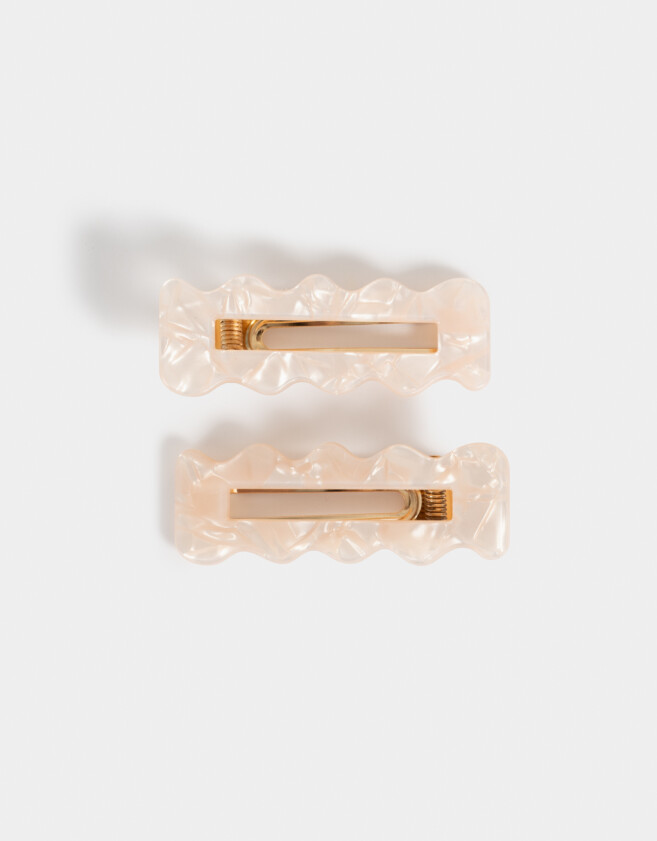 Piquitos De resina Set De Piquitos Wavy - Marron Beige