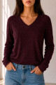 SWEATER V BOUTONE BURDEOS