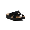 Wonder Sandalias Dama Confort Tira Cruzada C/ Aplique Negro