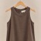 Musculosa Pat Lino Chocolate