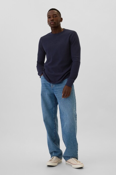 Buzo Waffle Hombre Navy Uniform
