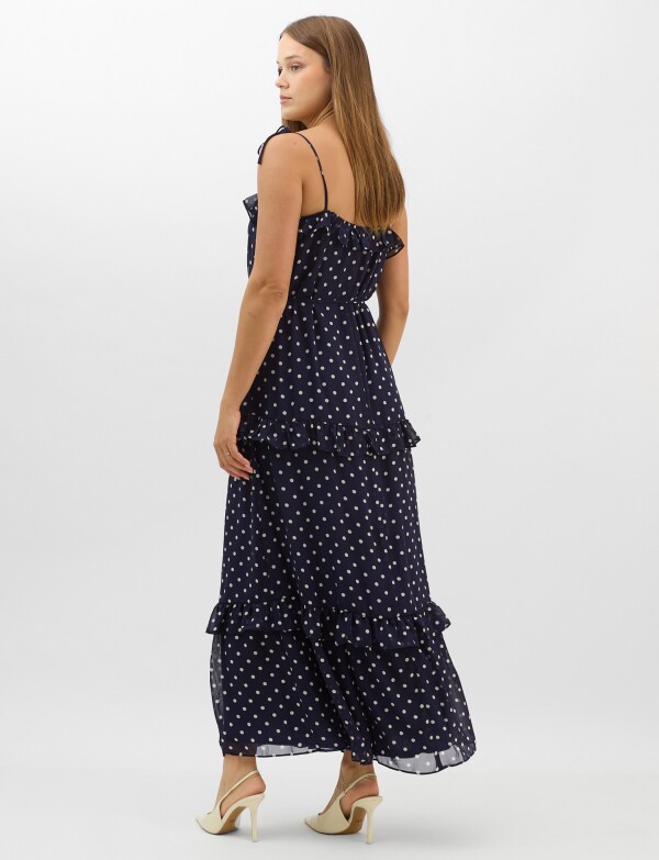 Vestido Maxi Lunares AZUL/MULTI