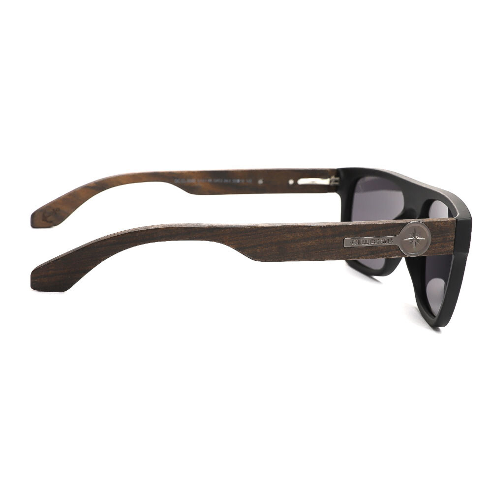 Lentes De Sol Bambu E Madeira Cuadrado - Unisex Negro/Negro