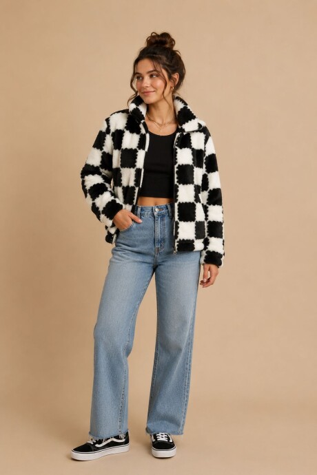 CAMPERA KAI Blanco y Negro