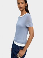 Camiseta Básica Bicolor azul