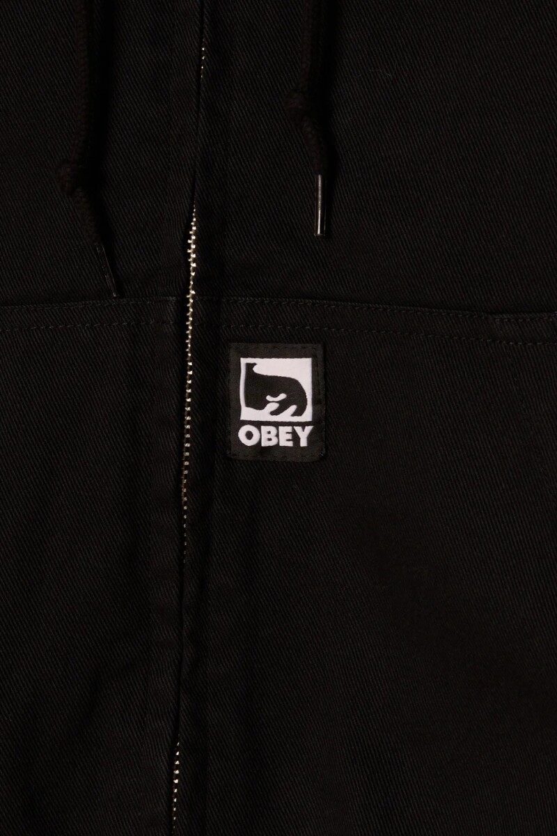 OBEY GLEN ZIP UP JACKET Negro