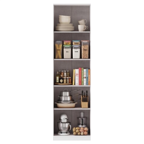 Mueble Multiusos Organizador de 5 Estantes con 2 Puertas - 170x 45,5 x 28,5 cm - Blanco Mueble Multiusos Organizador de 5 Estantes con 2 Puertas - 170x 45,5 x 28,5 cm - Blanco