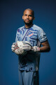 CAMISETA HOMBRE UMBRO CAMISETA GOLERO 2025 Azul-jean-estampado