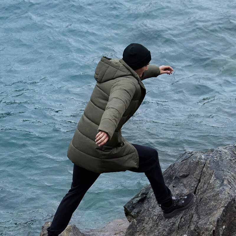 CAMPERA BS PUFFER LONG MEN oliva night OLIVA