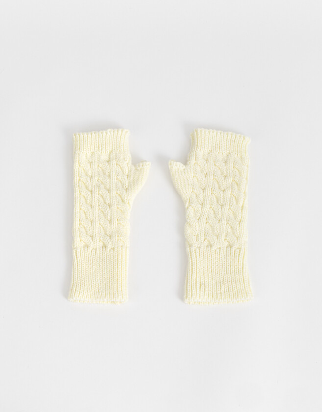 Guantes Varios Clasico Guantes Tejidos - Blanco Crudo