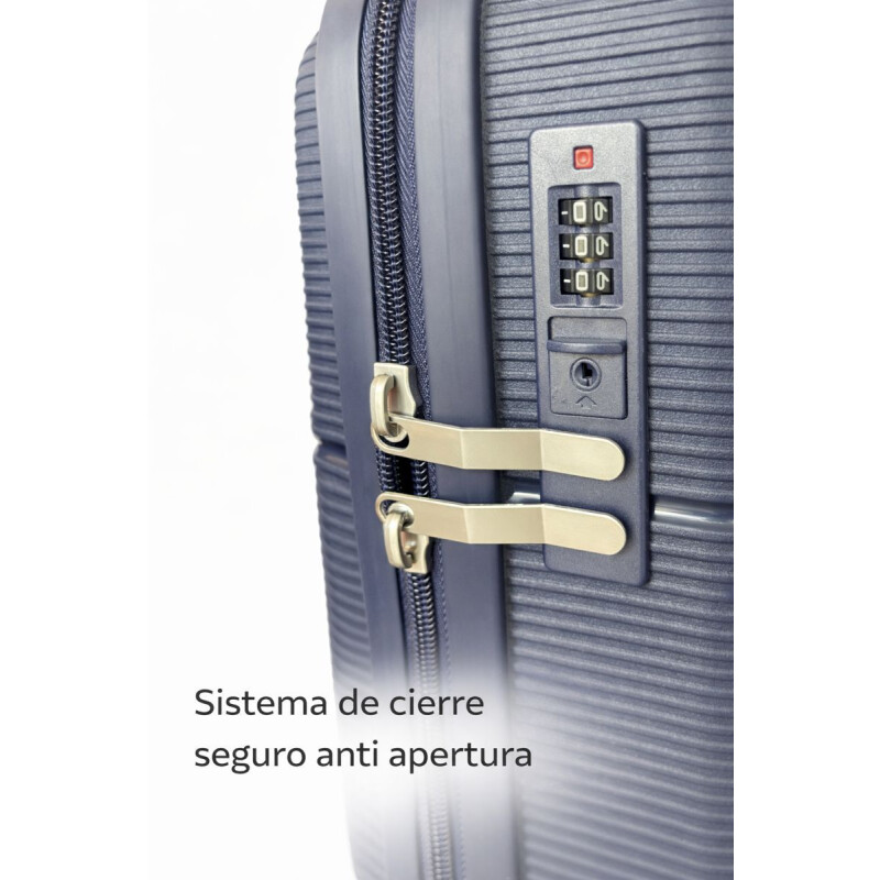 Set Valijas De Viaje Rígidas 2 Piezas Carry On 14” Y Valija 20” Azul Marino