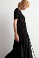 Vestido oversized combinado negro