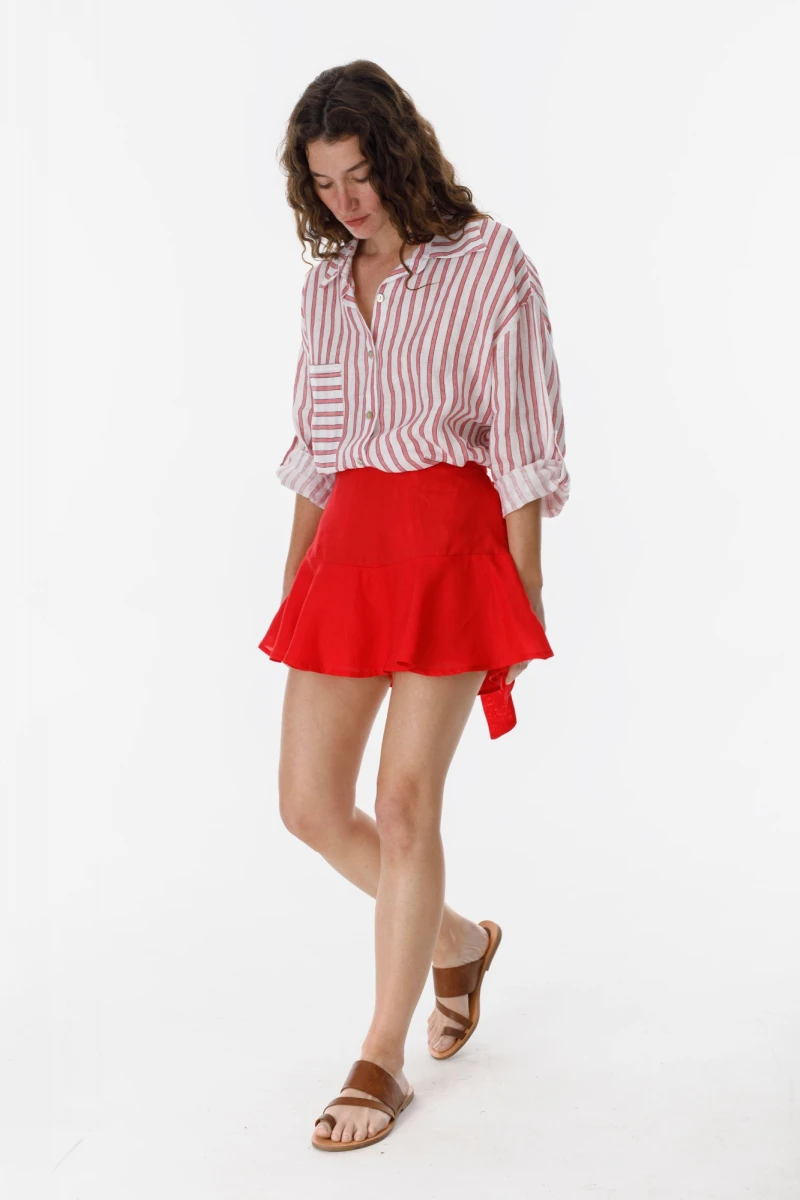 Falda Moss rojo m