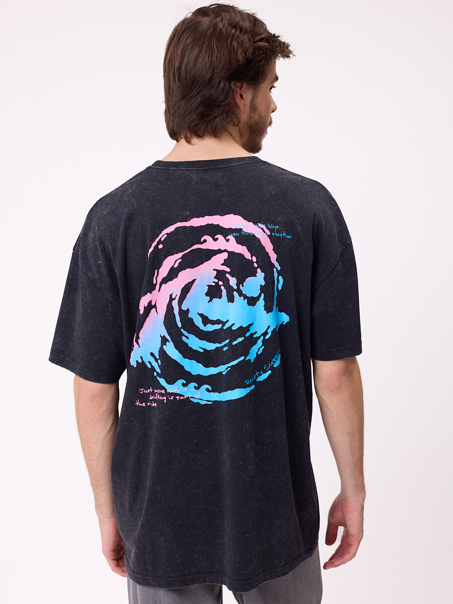 T-SHIRT NYCHUM RUSTY - Negro 