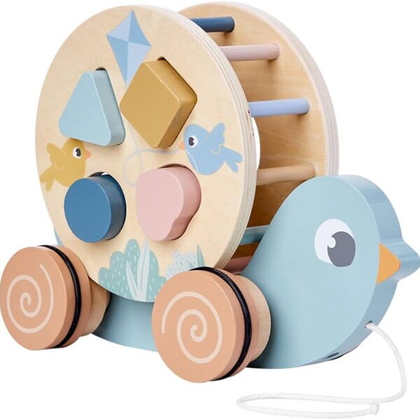 Juguete encastre y arrastre BUBA montessori cloudy pajarito Juguete encastre y arrastre BUBA montessori cloudy pajarito