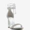 ELEEZAA SILVER METALLIC SYNTHETIC SILVER