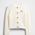 FRCH LOGO CARDI IVORY FROST
