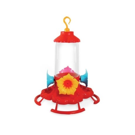 BEBEDERO PARA COLIBRÍ 4 FLORES CON SOMBRERO Bebedero Para Colibrí 4 Flores Con Sombrero