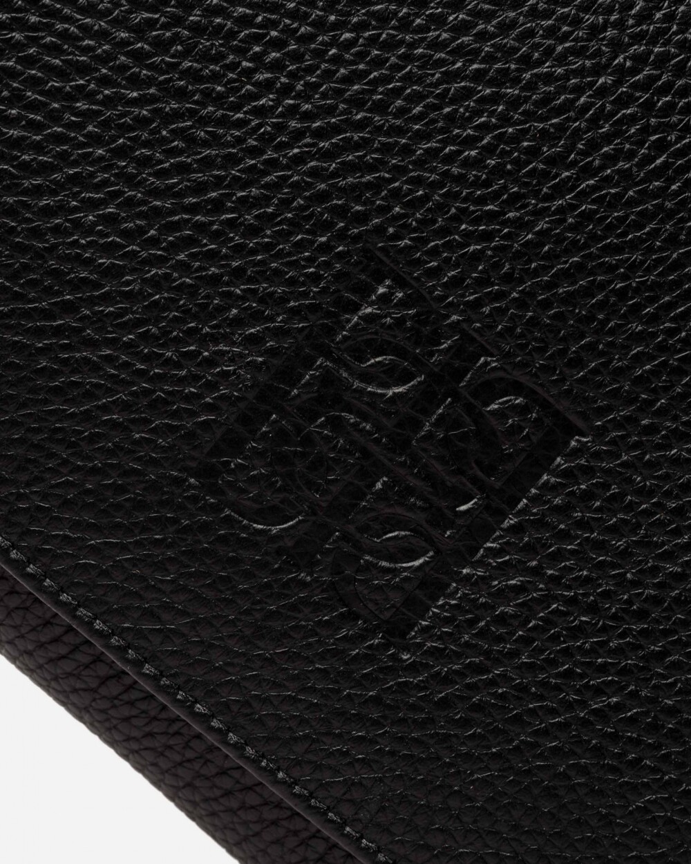 Bandolera Hana en cuero graneado Negro