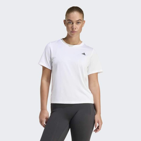 Remera Adidas Workout Essentials Cuello Redondo Blanco