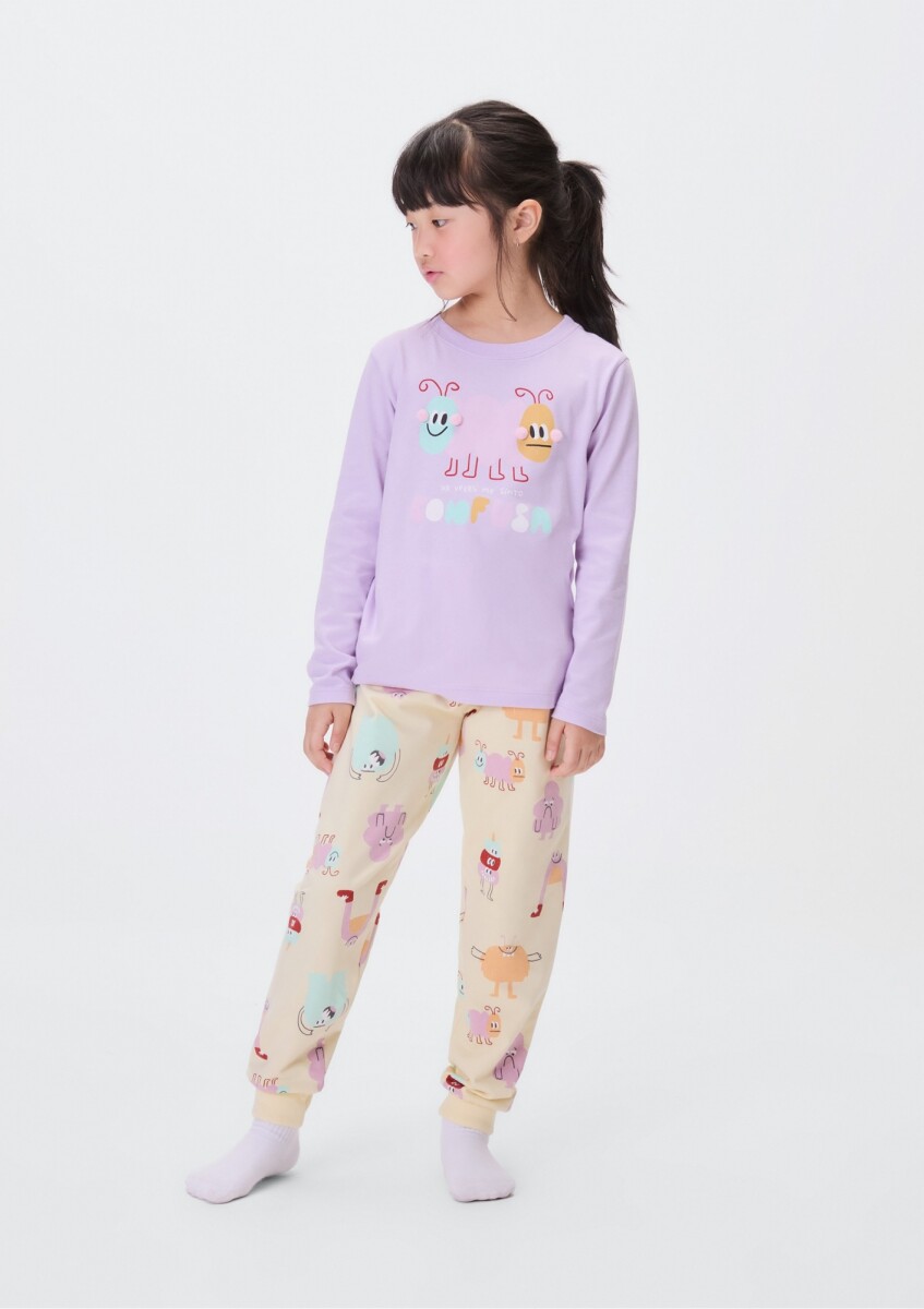 PIJAMA ML INFANTIL - LILAS 