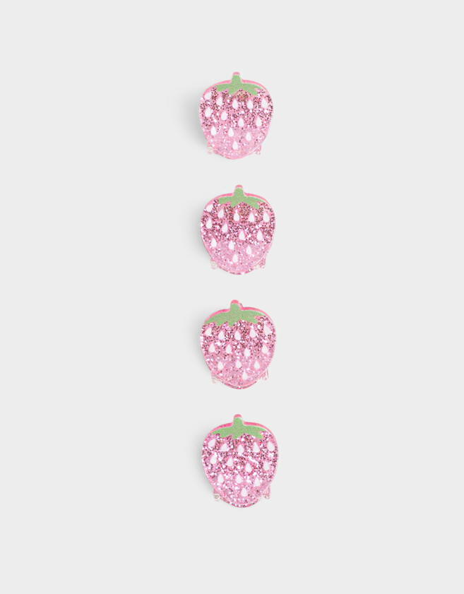 Hebillas Infantiles Con frutas Set De Mini Broches De Frutillas - Combinacion Bicolor