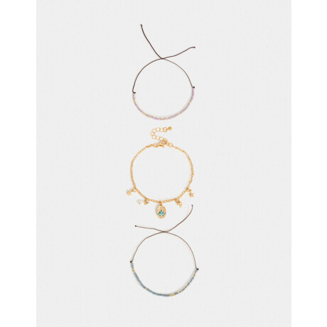 Pulseras Flexibles Sets Sun and spirals Dorado