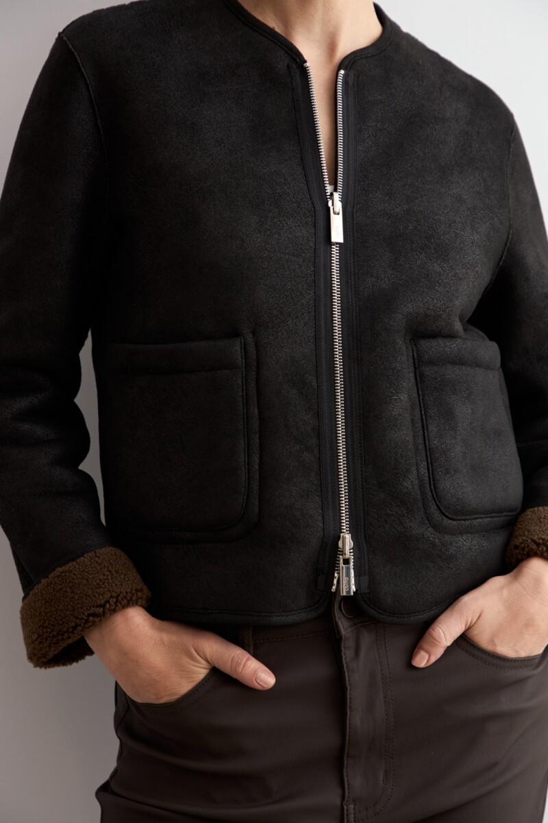 Chaqueta reversible chocolate