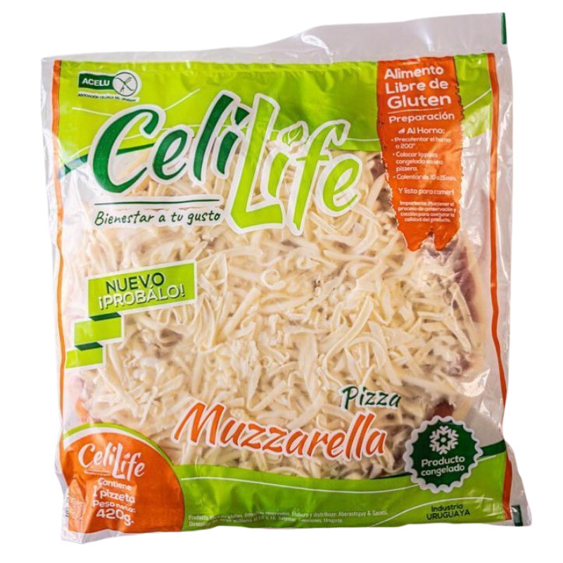 Pizzeta con muzzarella Celilife - 1 ud. - 420 gr Pizzeta con muzzarella Celilife - 1 ud. - 420 gr